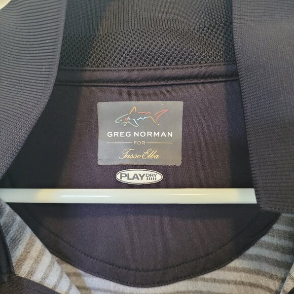 Greg Norman for Tasso Elba PLAYDRY Striped Golf Polo Shirt - Picture 3 of 4